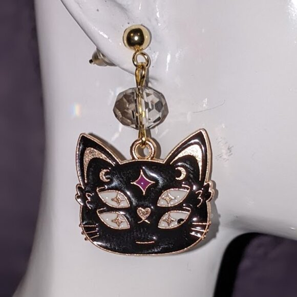 Handmade Jewelry - Cosmic Cat Earrings
